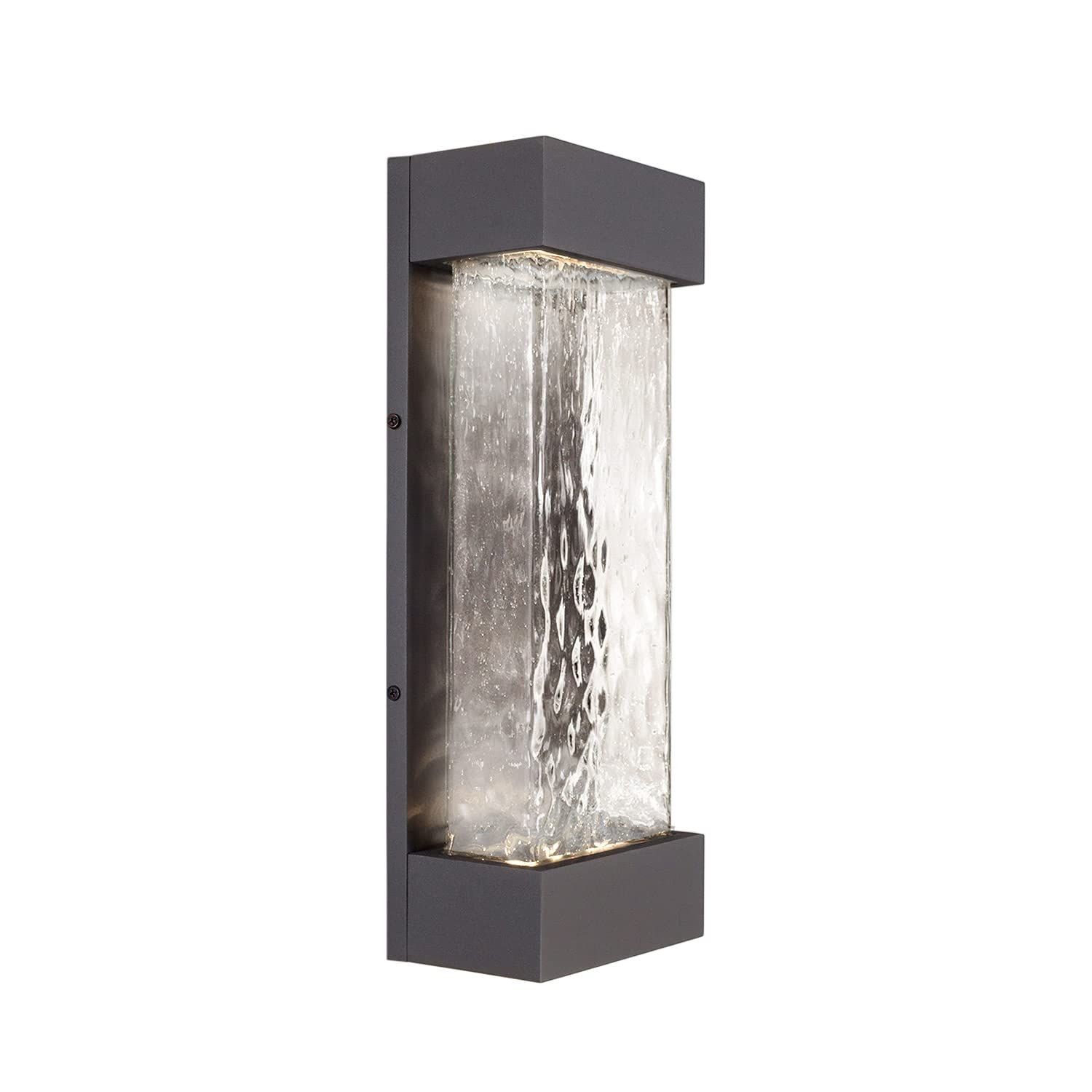 Moondew Graphite 18" LED Dimmable Outdoor Wall Sconce