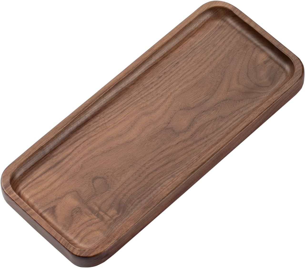 North American Walnut Rectangular Serving Tray with Oil Finish