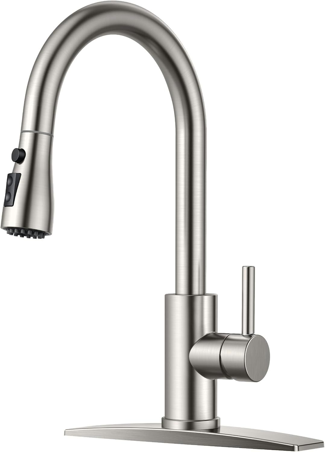 Brushed Nickel Single Handle Pull Down Kitchen Faucet