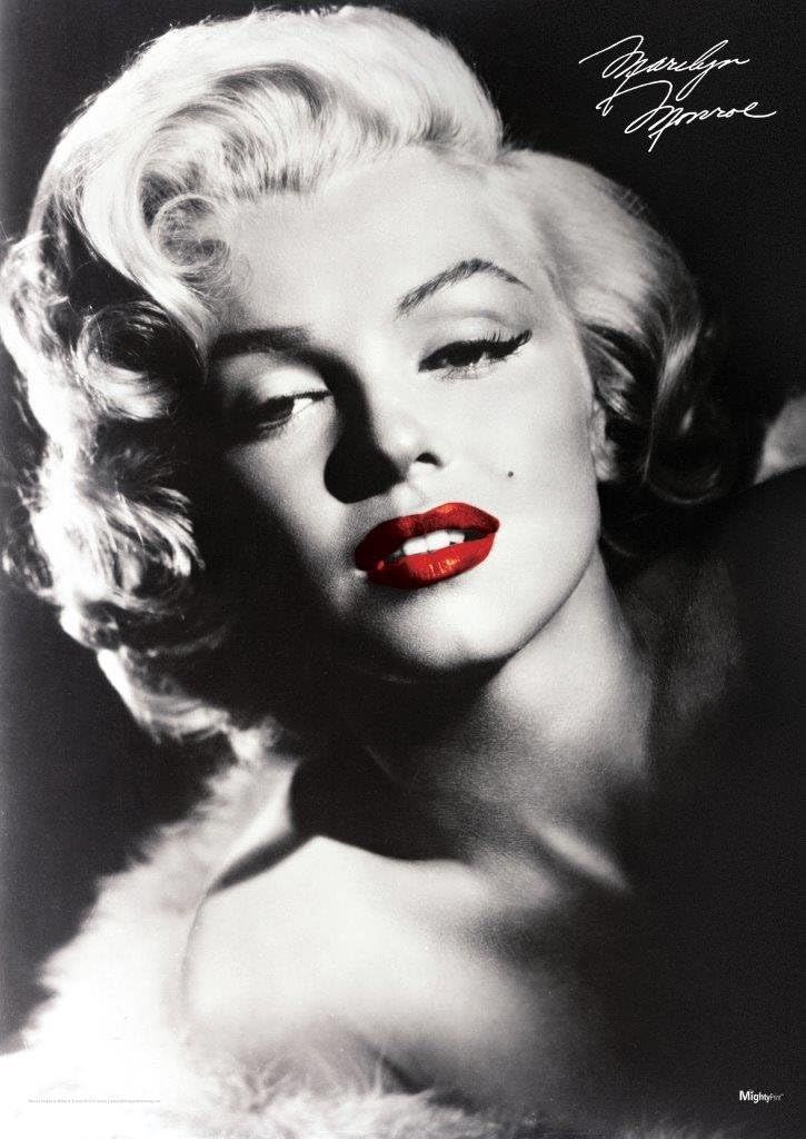 Marilyn Monroe Black and White Framed Portrait Poster