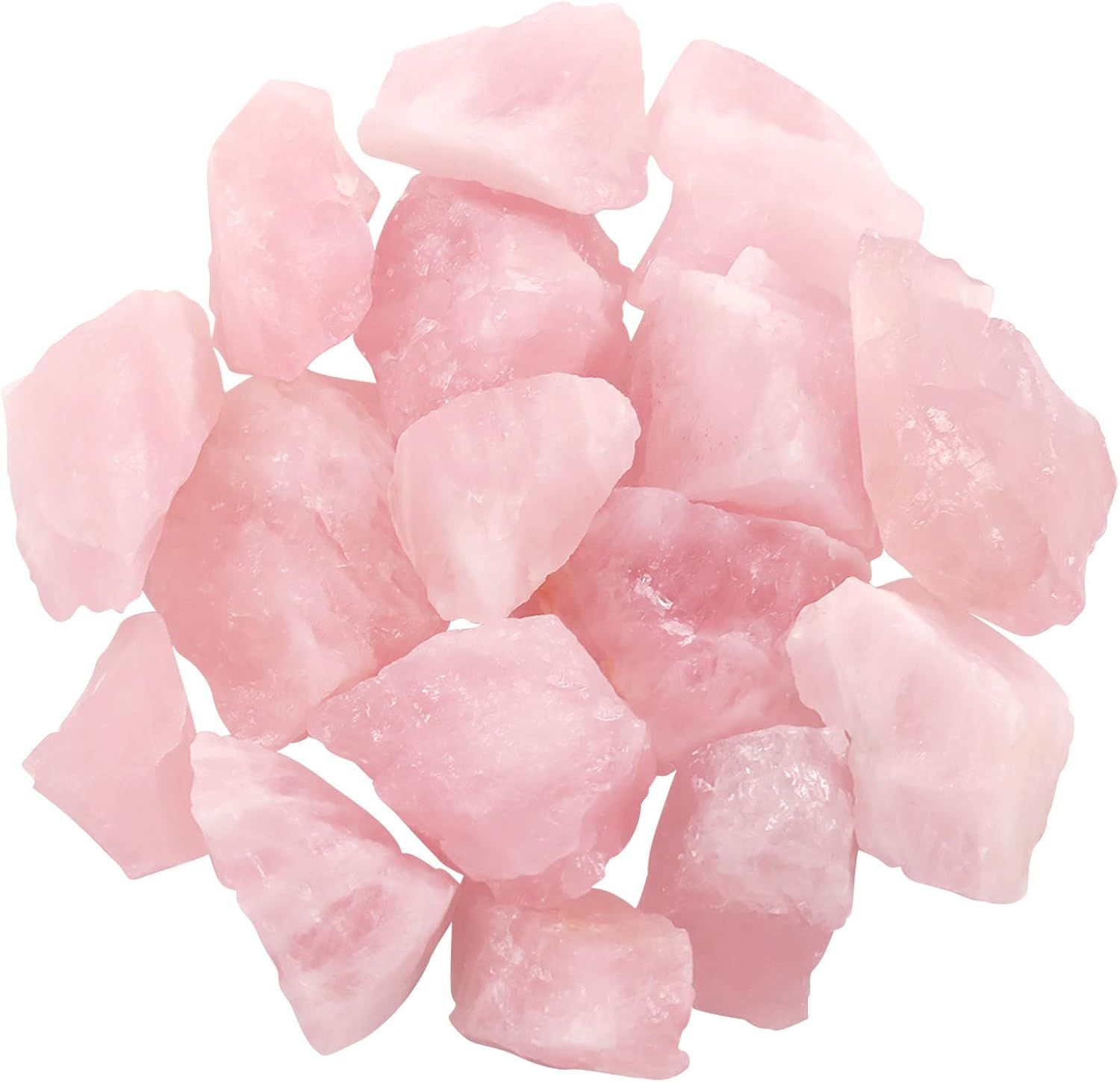 1 lb Natural Raw Rose Quartz Rough Stones Set