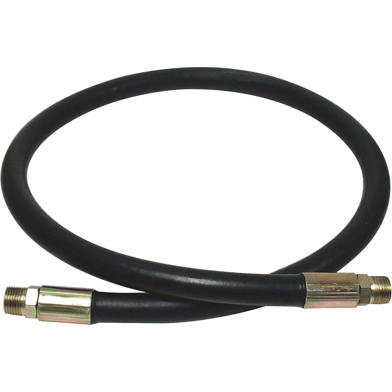 Black Steel Braided 2-Wire Hydraulic Hose, 3/8 x 36-in.