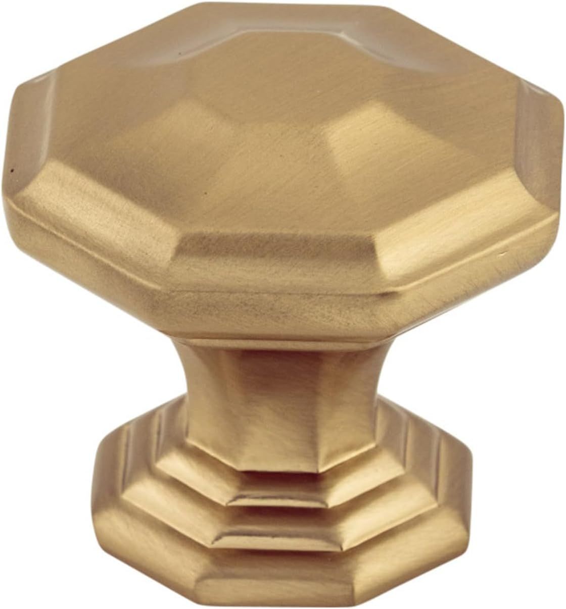 Honey Bronze Geometric Cabinet Knob with Mounting Hardware