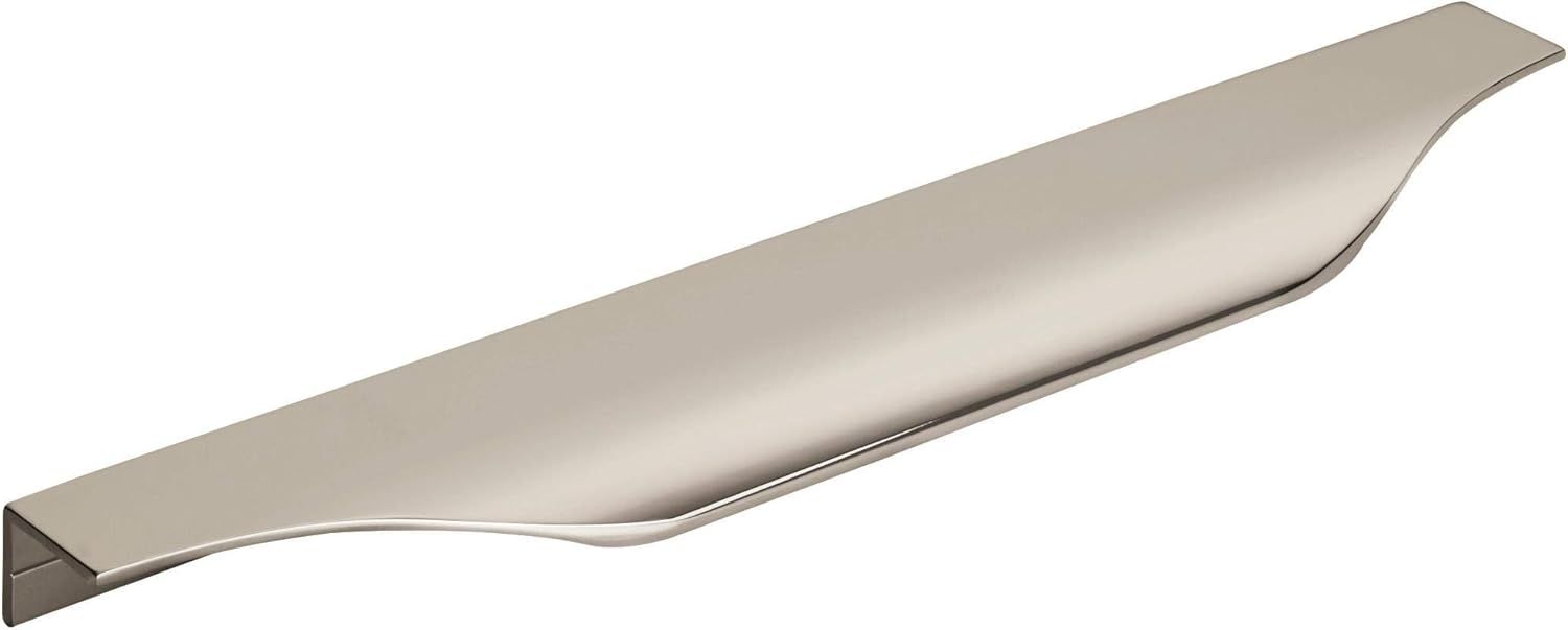 Polished Nickel Modern Cabinet Edge Pull with Mounting Hardware