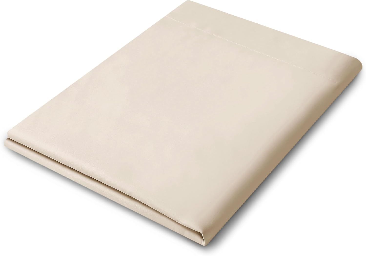 Cream Queen Solid Microfiber Flat Sheet