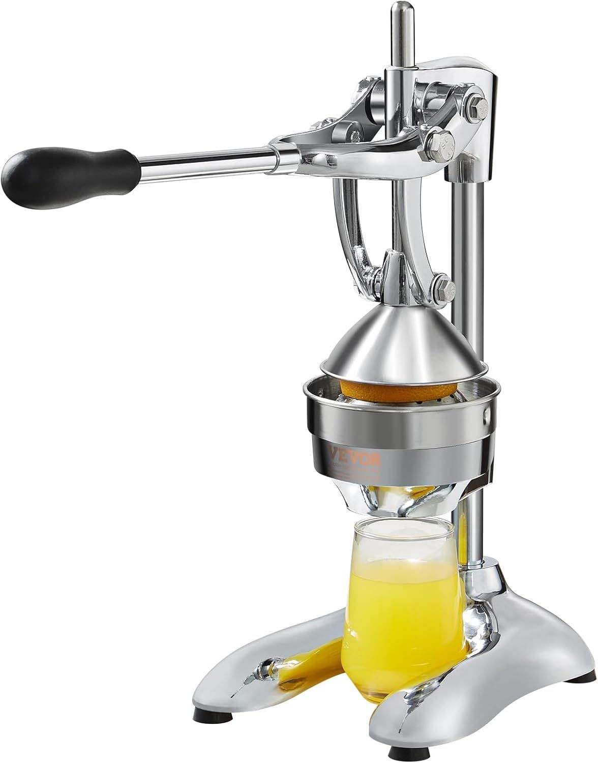 Stainless Steel Manual Citrus Juicer with Ergonomic Handle