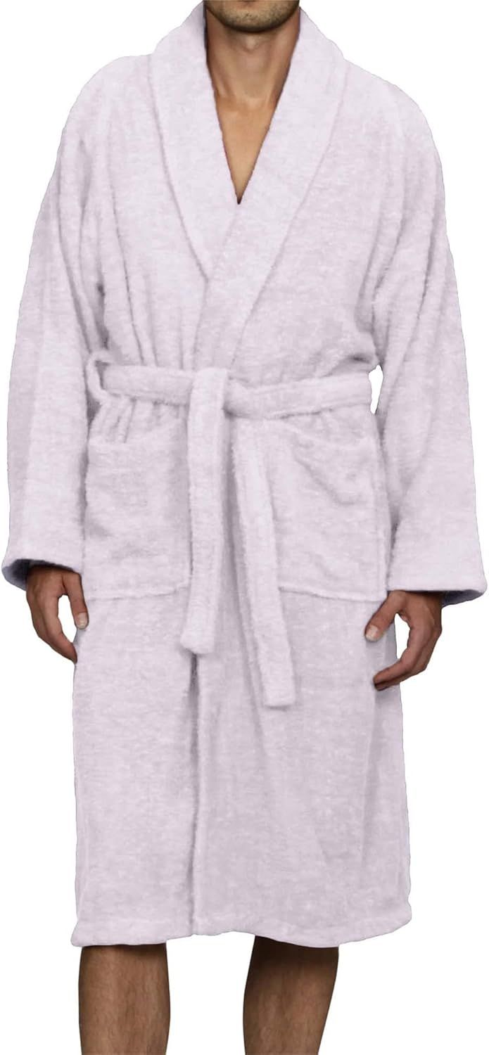 Small Lilac Cotton Terry Cloth Bathrobe