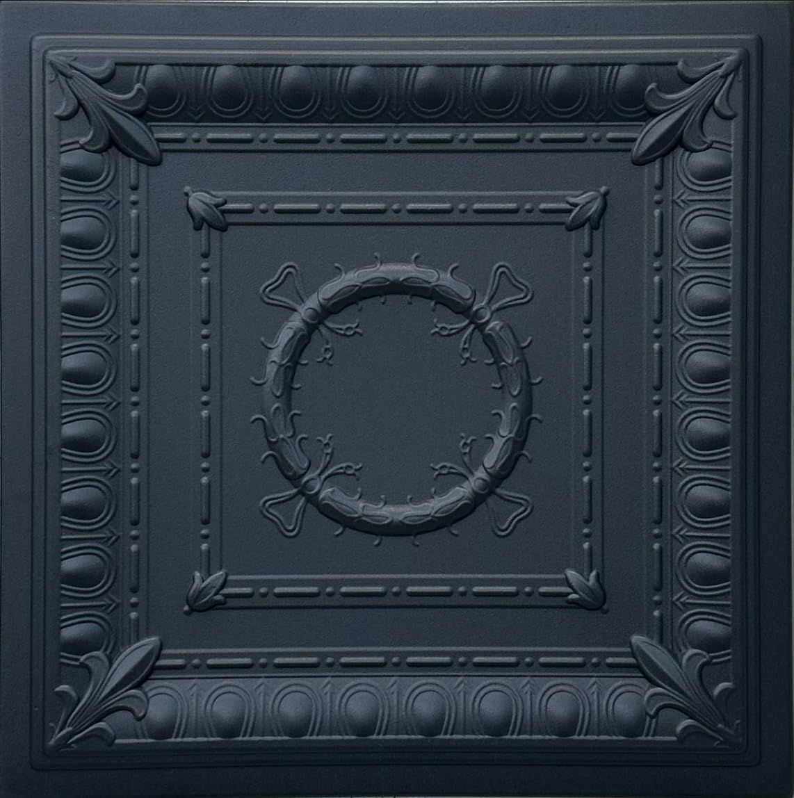 Romanesque Black Matte Foam Glue-up Ceiling Tile