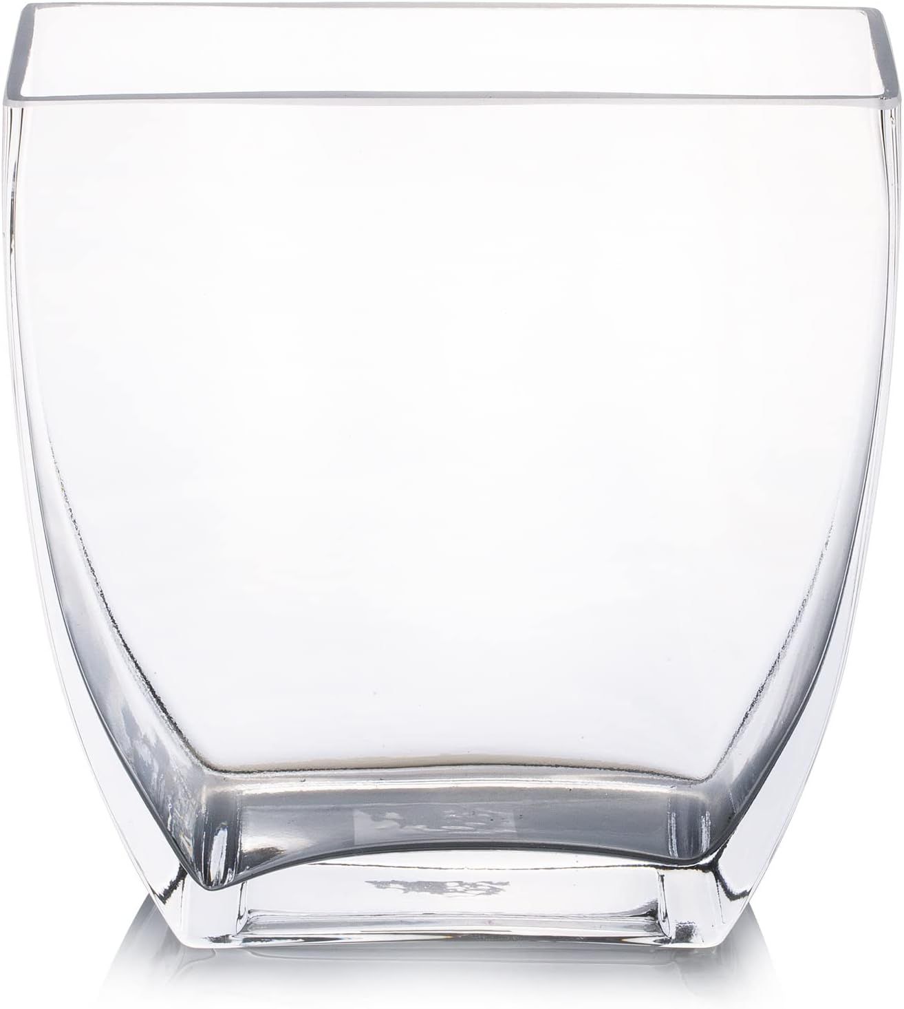 Clear Rectangular Glass Vase for Wedding Centerpieces