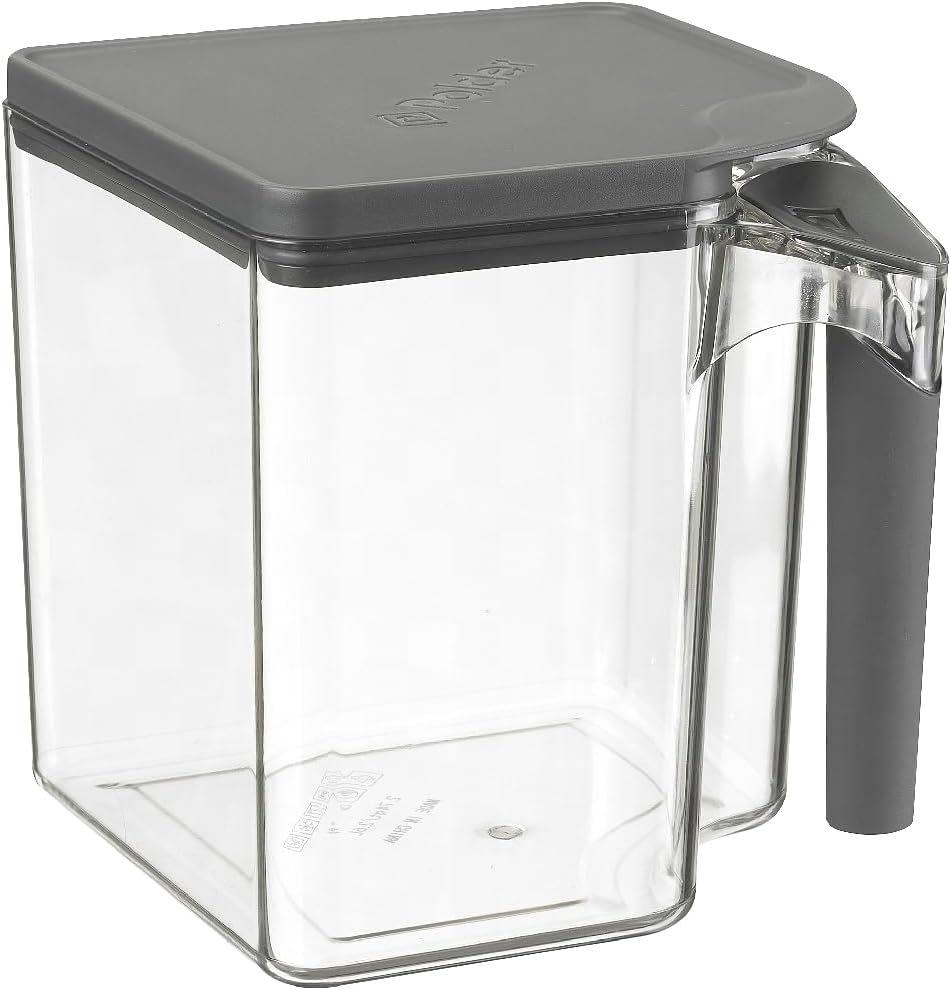 Clear BPA-Free Plastic Stackable Air-Tight Canister with Handle, 2.75-Quart