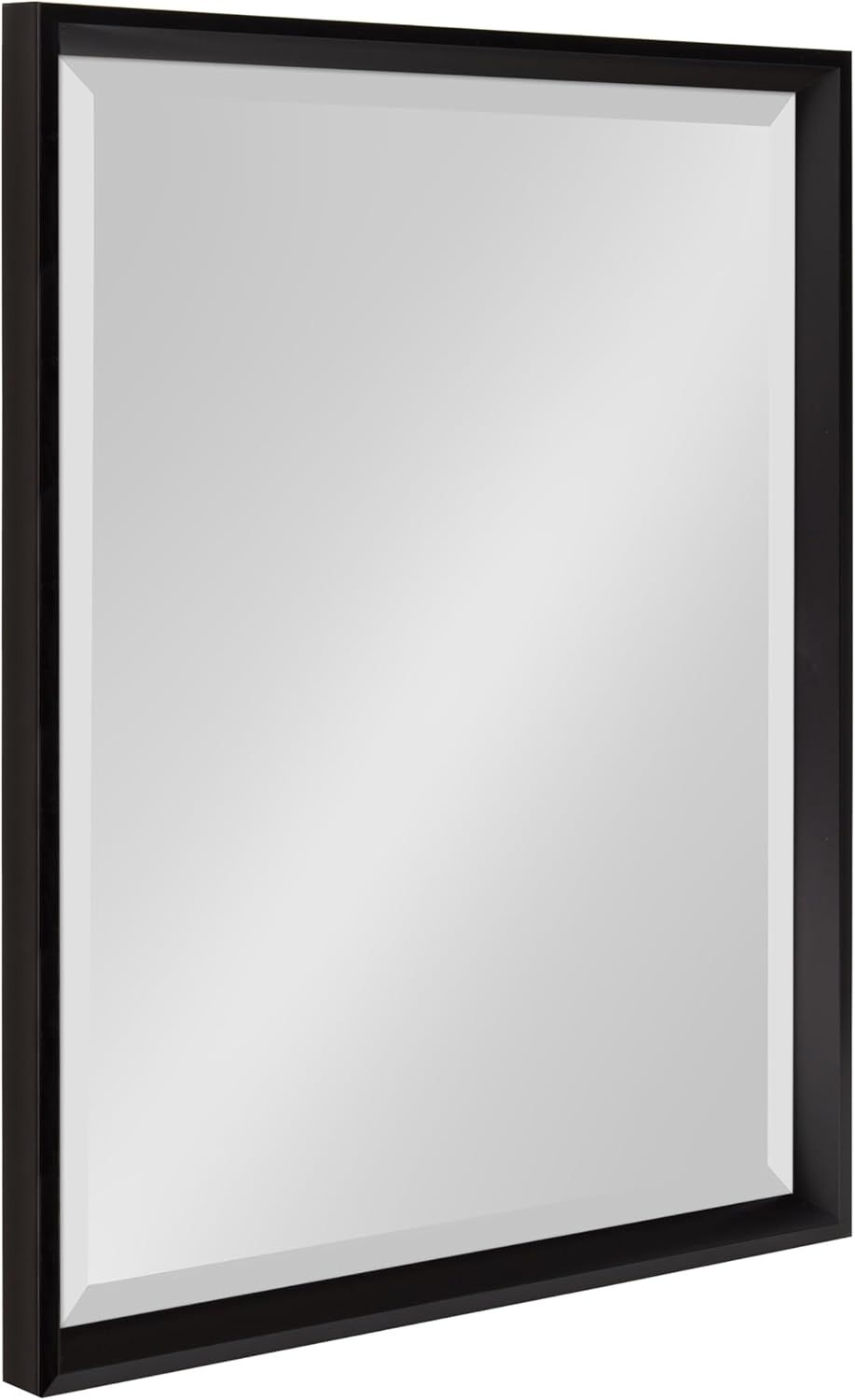 Calter Contemporary Black Polystyrene 25x30 Rectangular Wall Mirror