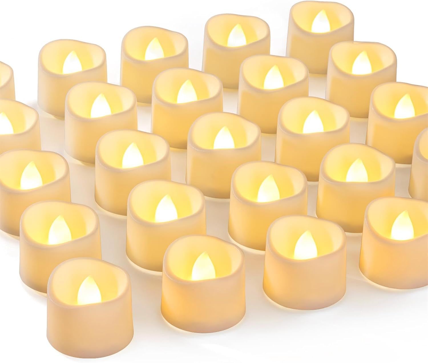 Warm White Flameless LED Votive Tea Lights, 72-Pack