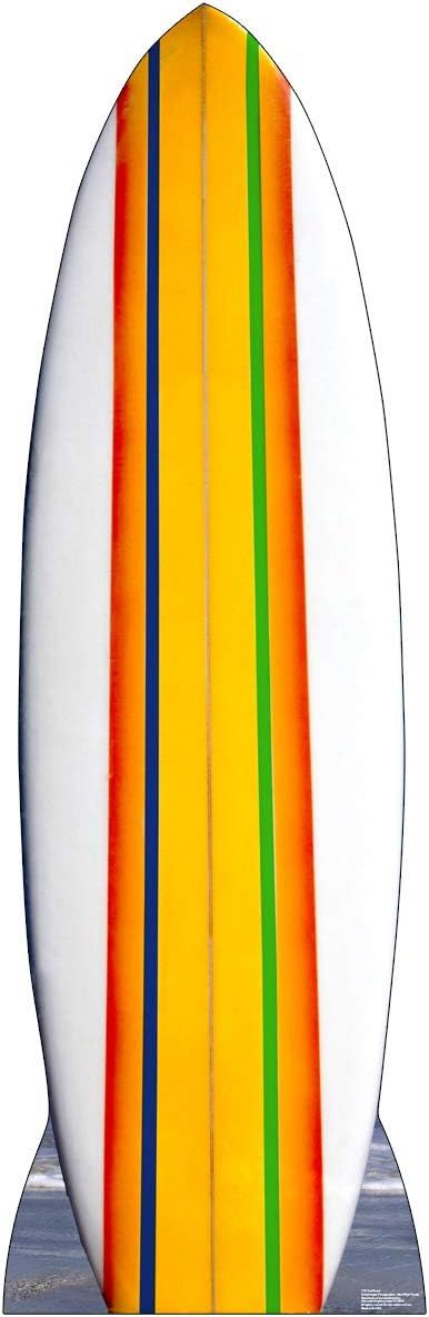 Life-Size Multicolor Surfboard Cardboard Standup