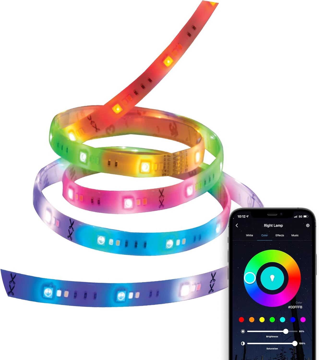 Smart LED Color-Changing Tape Light with WiFi Control