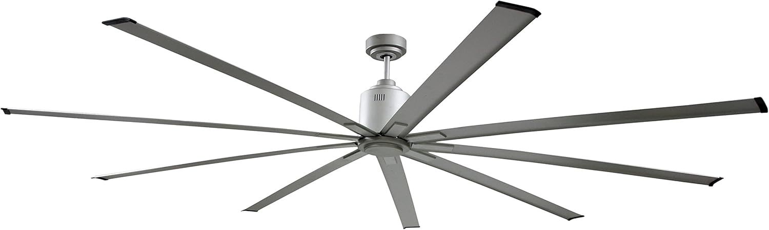 Big Air 96" Silver Industrial Ceiling Fan with Remote