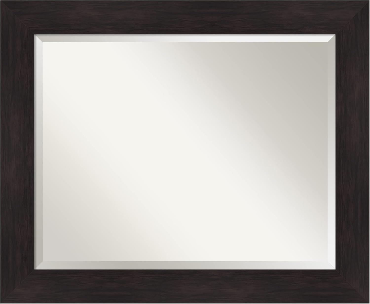 Espresso Brown Polystyrene Framed Vanity Mirror 33.5 x 27.5 Inches