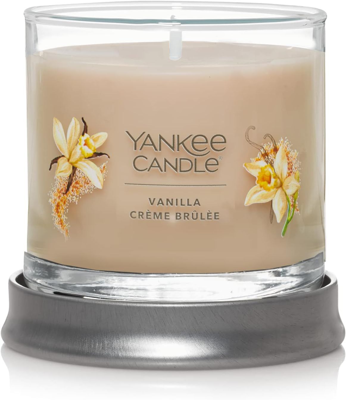 Yankee Candle Vanilla Crème Brûlée Scented, Signature 4.3oz Small Tumbler Single Wick Candle, Over 20 Hours of Burn Time