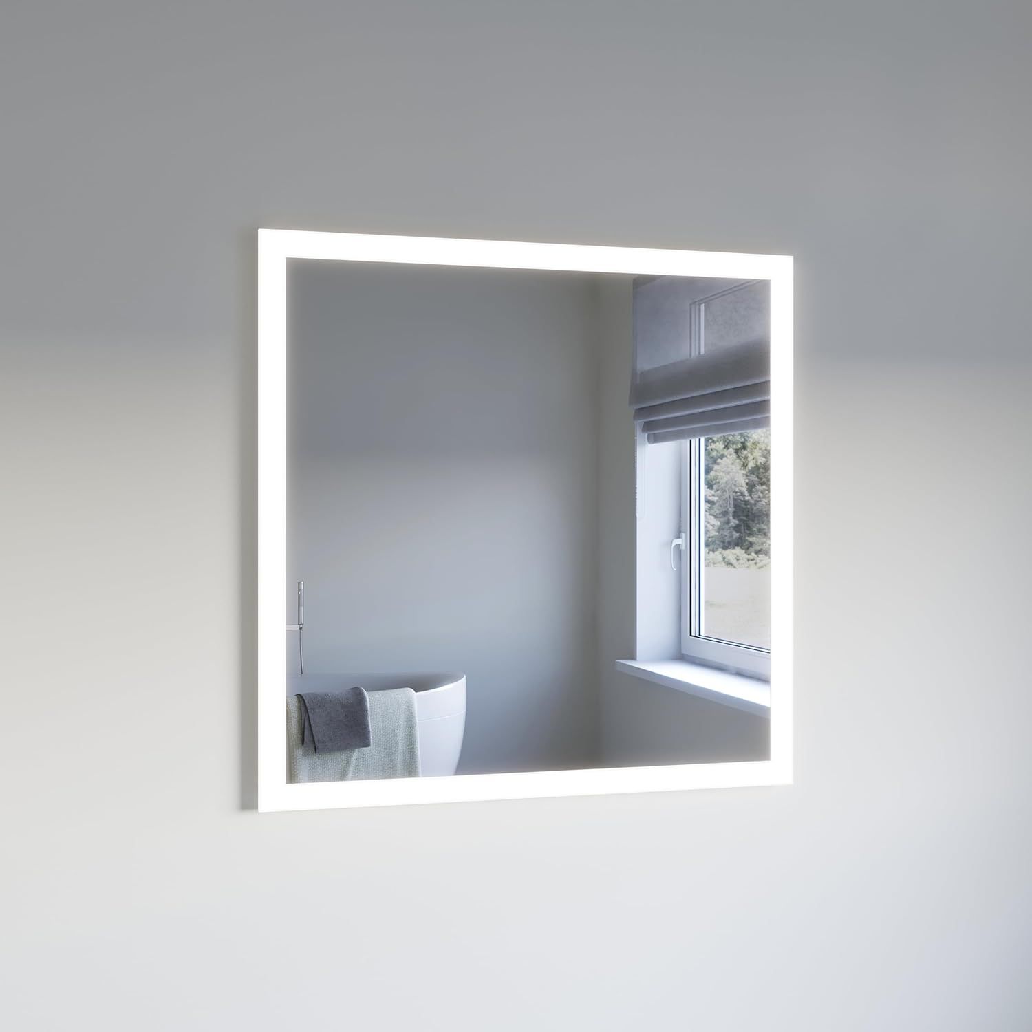 Angelo 36" x 36" Frameless LED Bathroom Vanity Mirror