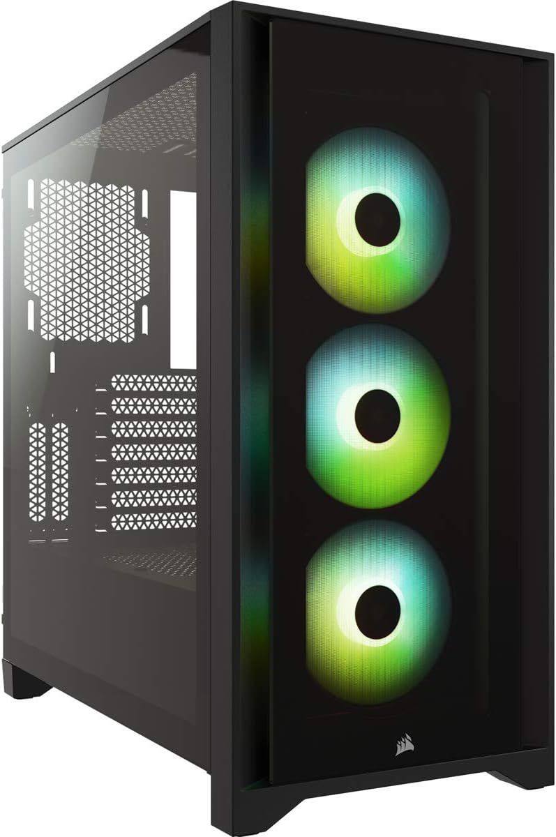 Black Tempered Glass RGB Mid-Tower ATX Gaming Case