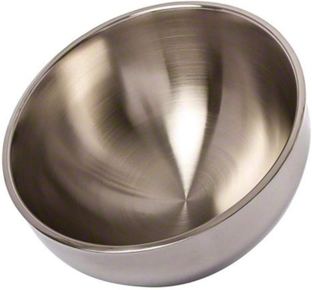 Stainless Steel Double-Wall Tilted Serving Bowl, 304 oz, Silver