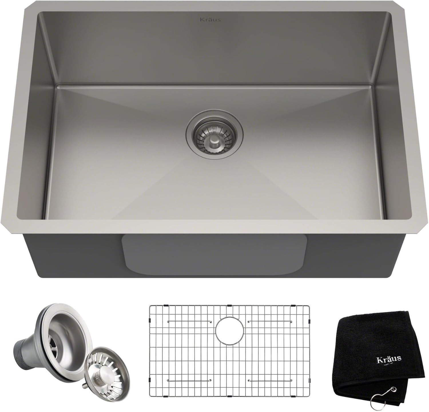 28-Inch Stainless Steel Undermount Single Bowl Kitchen Sink