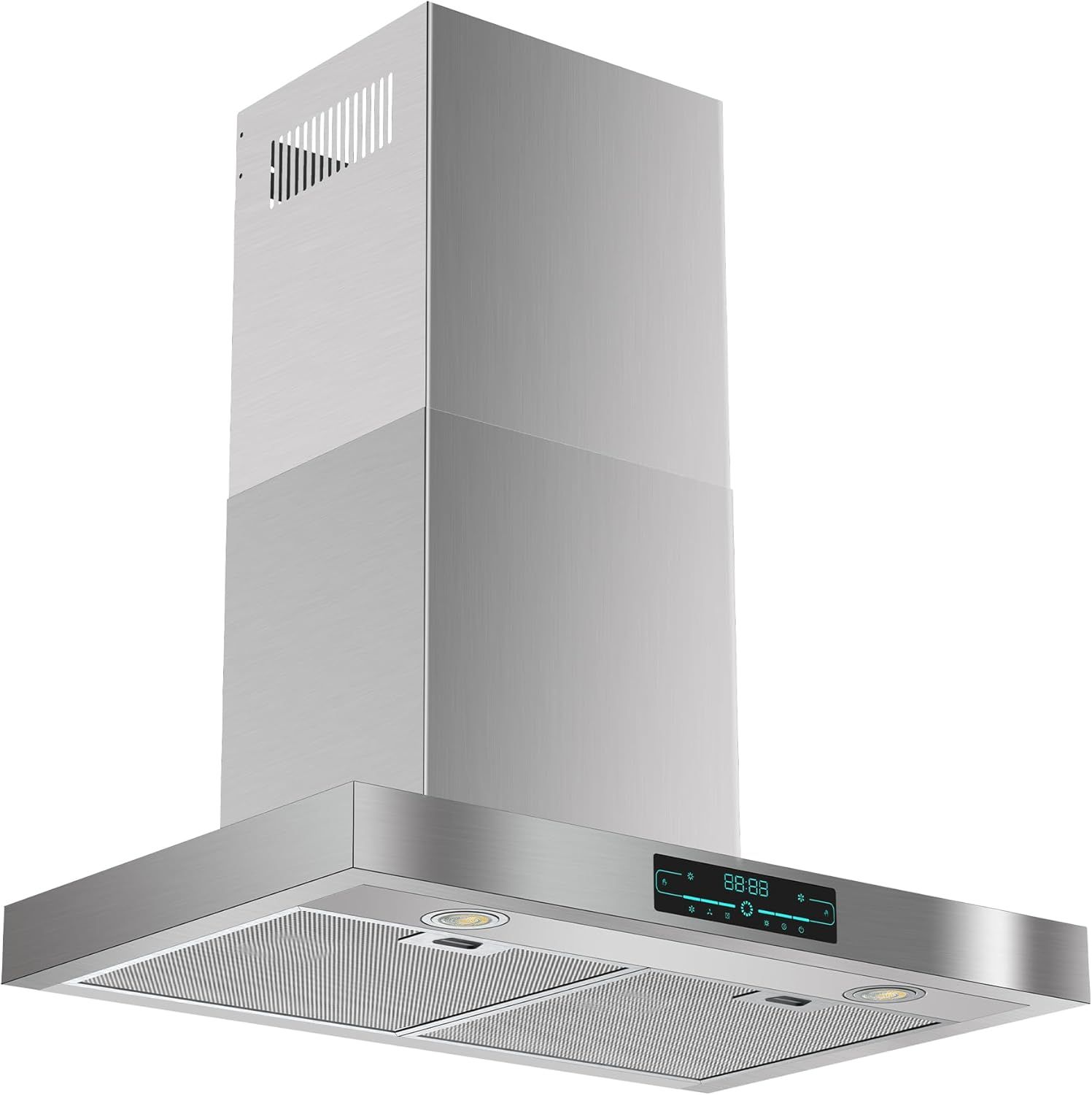 30-Inch Stainless Steel Convertible Wall Mount Range Hood with LED Lights