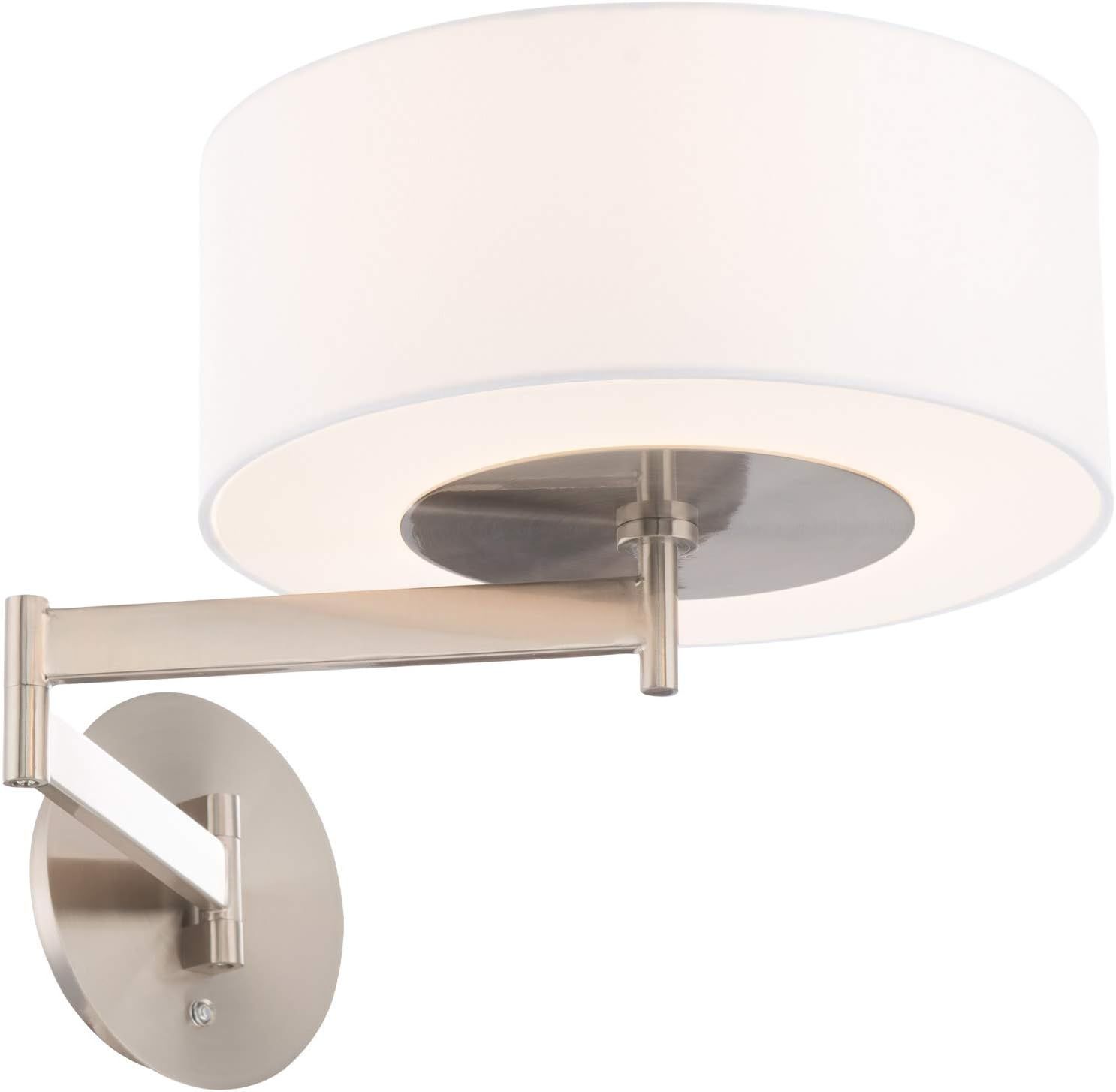 Brushed Nickel LED Swing Arm Wall Sconce