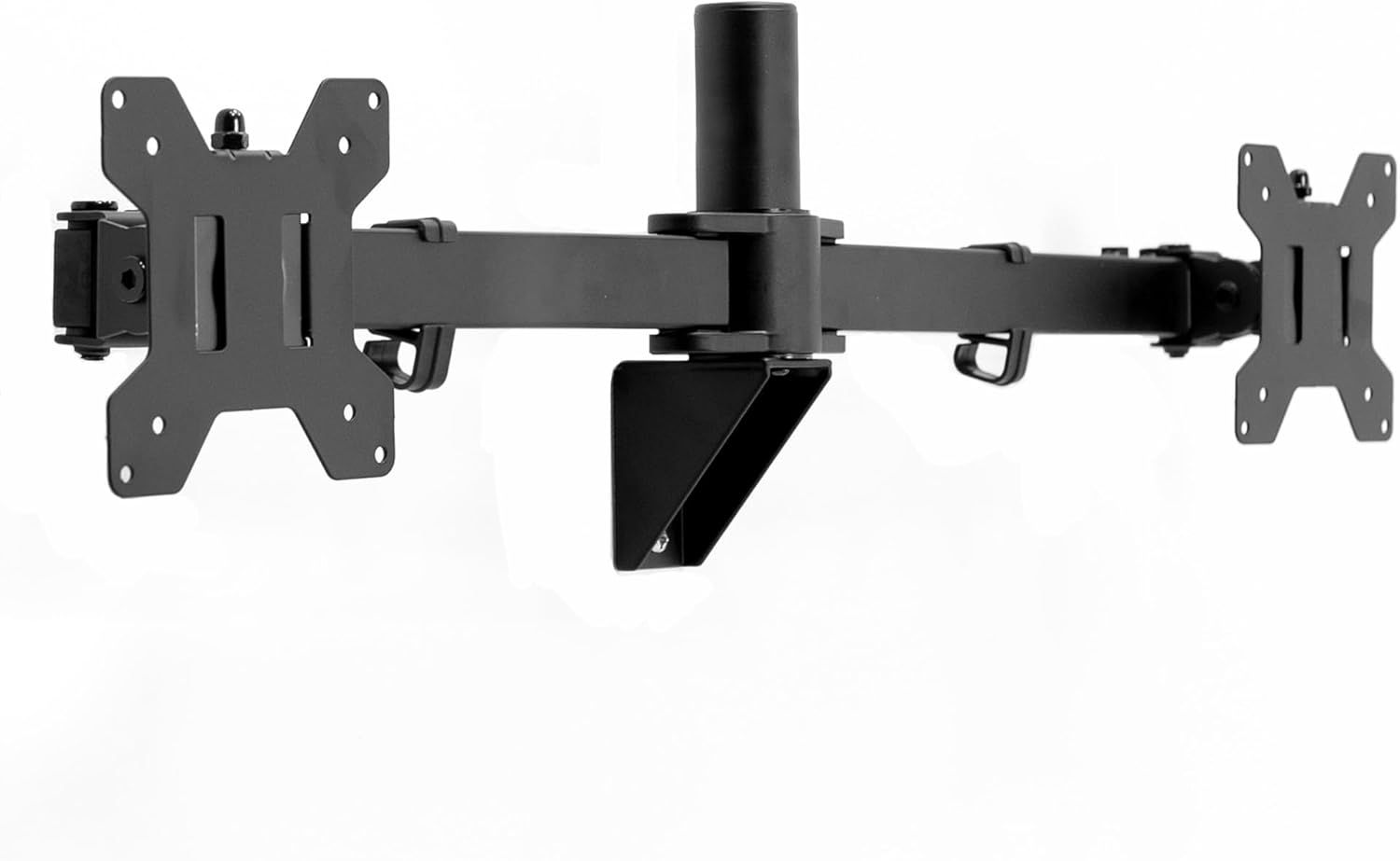 Black Steel Dual Monitor Articulating Wall Mount