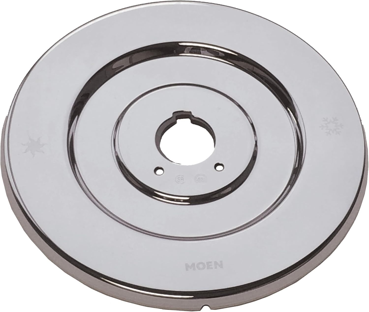 Chrome Escutcheon Plate for Single-Handle Tub and Shower Valves