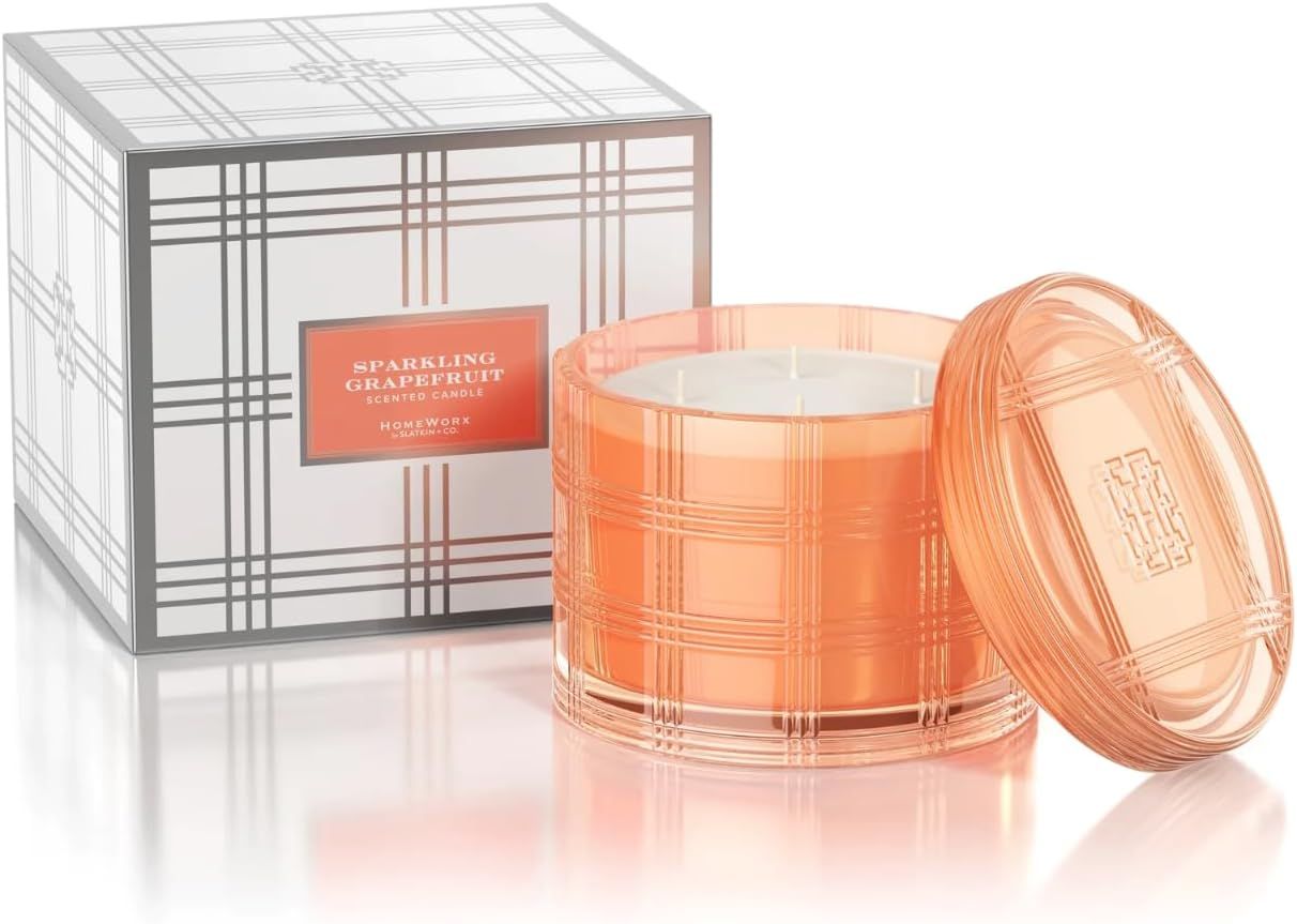 Sparkling Grapefruit 4-Wick Scented Candle in Glass Jar