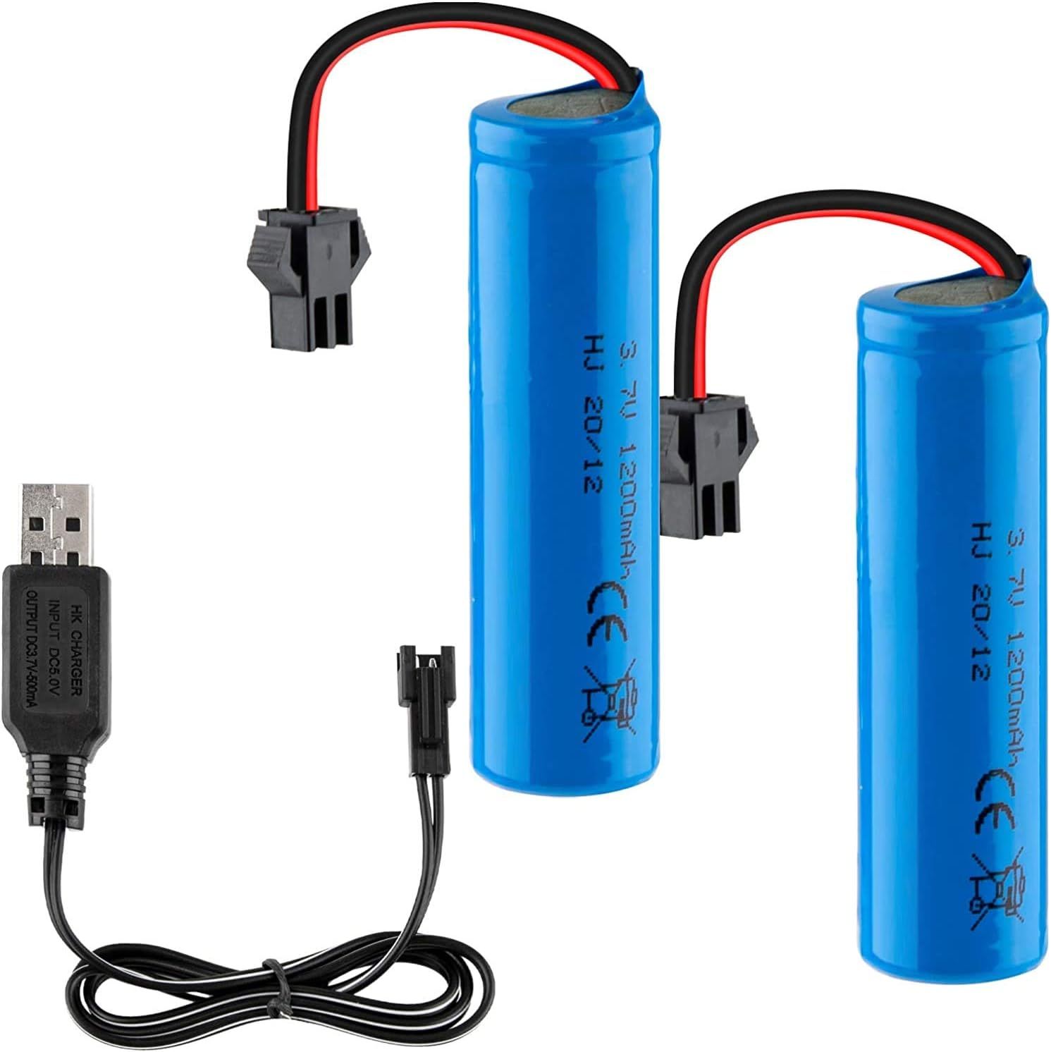 1200mAh Lithium Polymer Rechargeable Battery with USB Charger