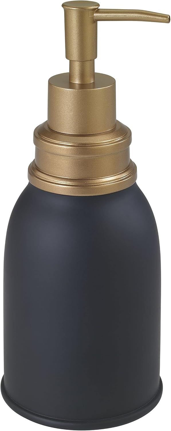 Matte Black and Gold Resin Soap Dispenser