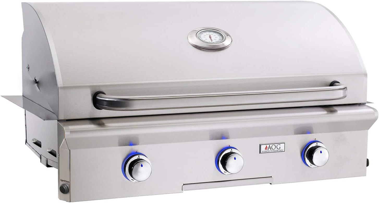 36-Inch Stainless Steel Built-In Propane Grill with Halogen Lights