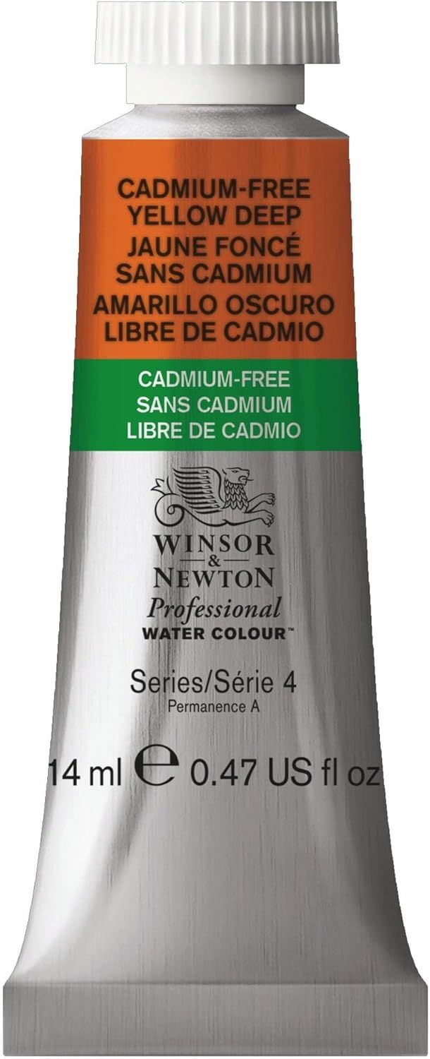 Cadmium-Free Yellow Deep Professional Watercolor Paint 0.47-oz Tube