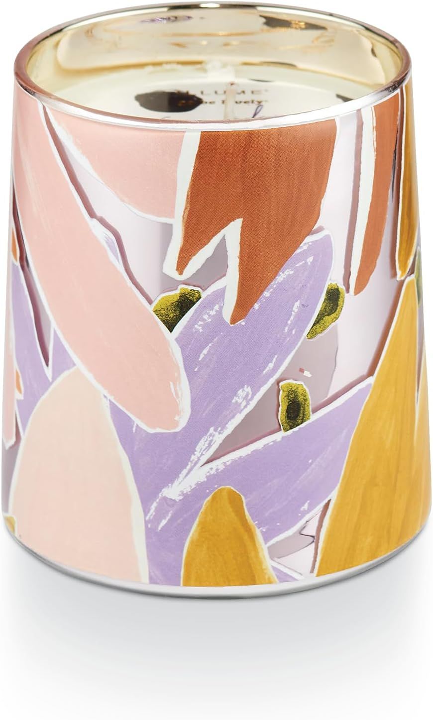 Lavender La La Pink and Gold Scented Glass Candle