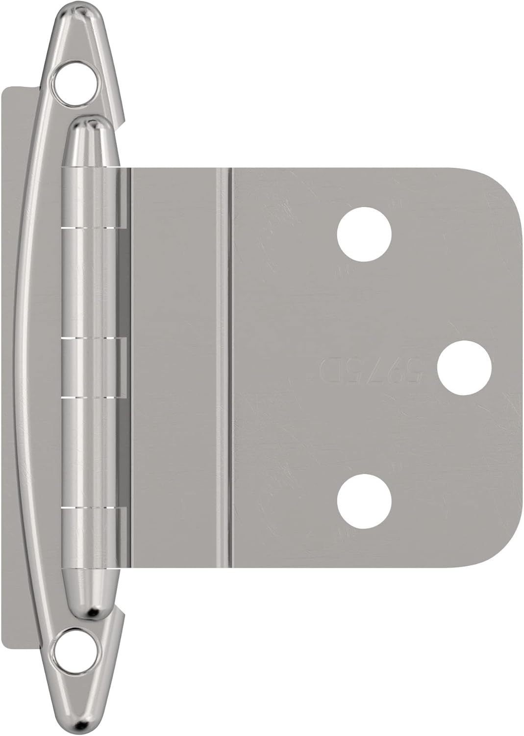 Polished Chrome 3/8 Inch Inset Cabinet Hinge