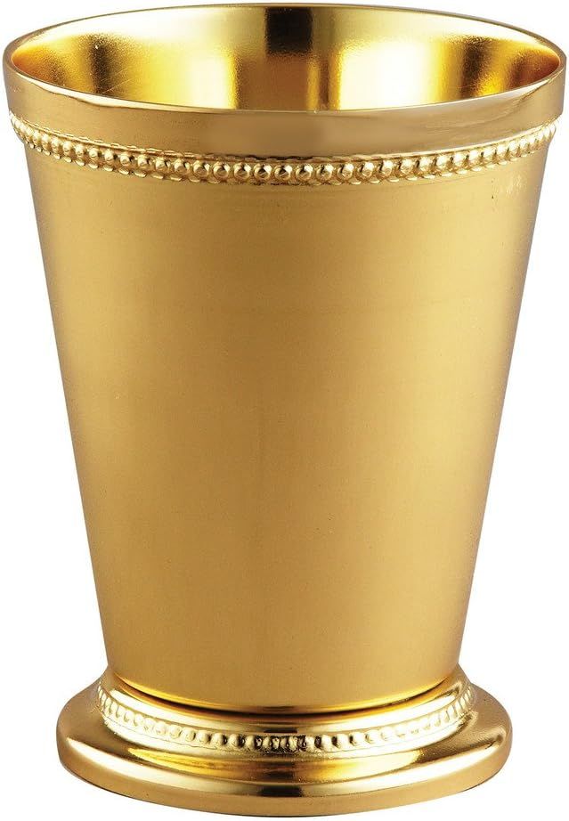 Gold Finish Beaded Design Mint Julep Cup