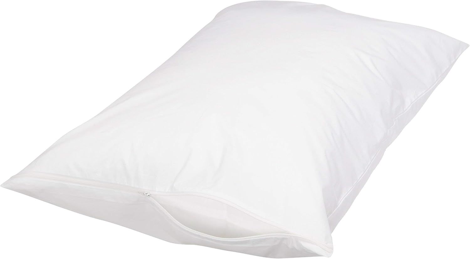 White Cotton Hypoallergenic Standard/Queen Pillow Protector