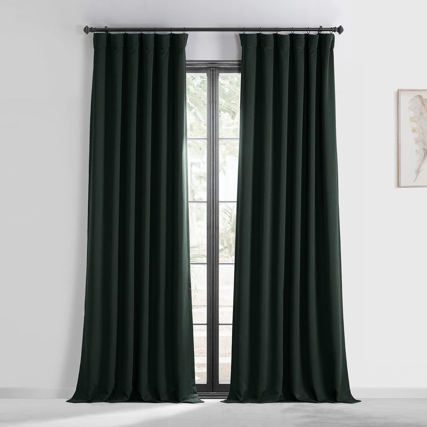 Dark Mallard Polyester Blackout 84" Window Curtain Panel