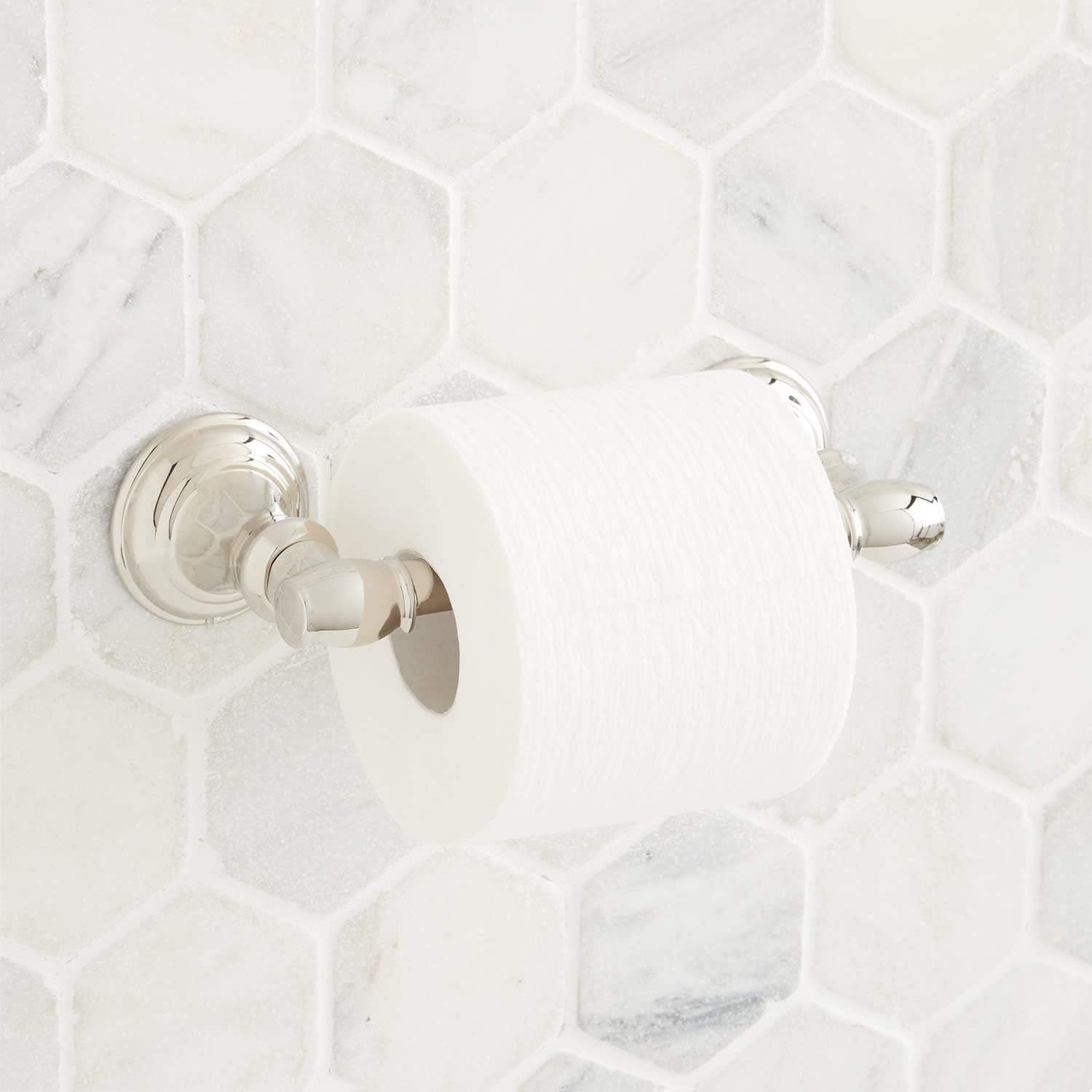 Beasley Polished Nickel Wall Mounted Toilet Paper Holder