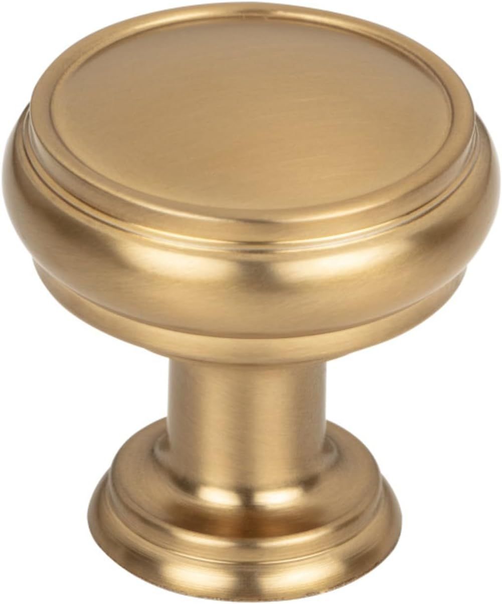 Honey Bronze Round Mushroom Cabinet Knob with Mounting Hardware