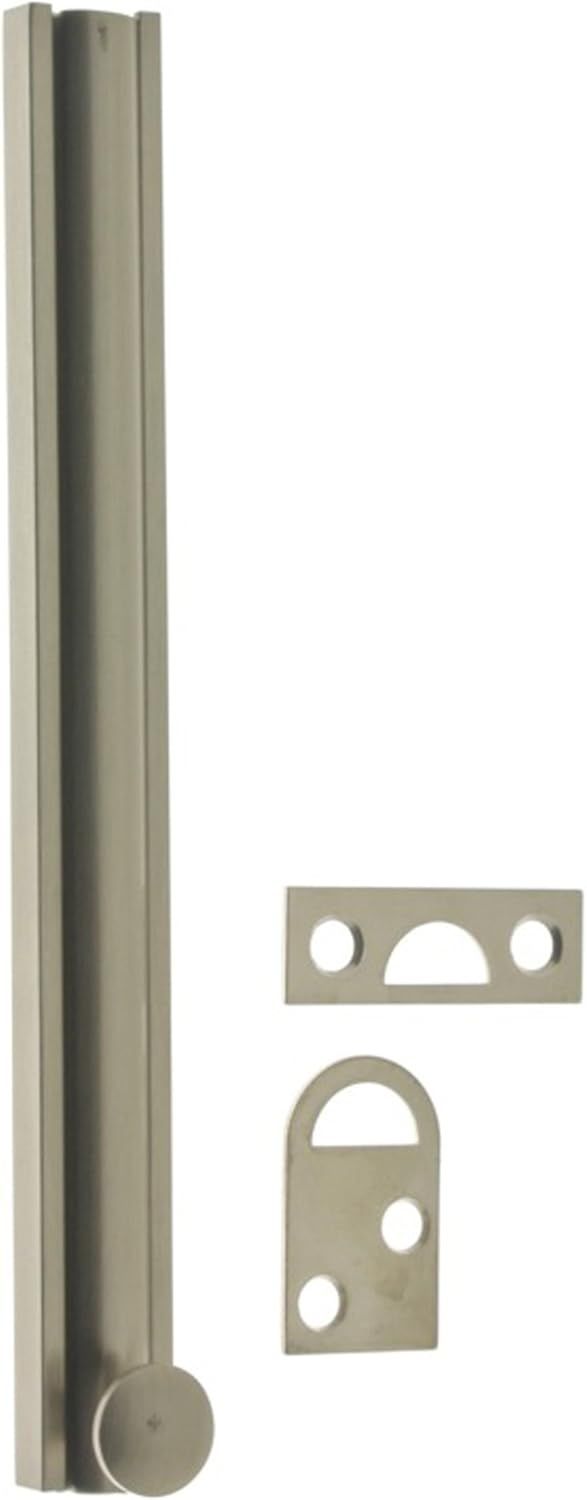 Satin Nickel 6-Inch Solid Brass Surface Bolt