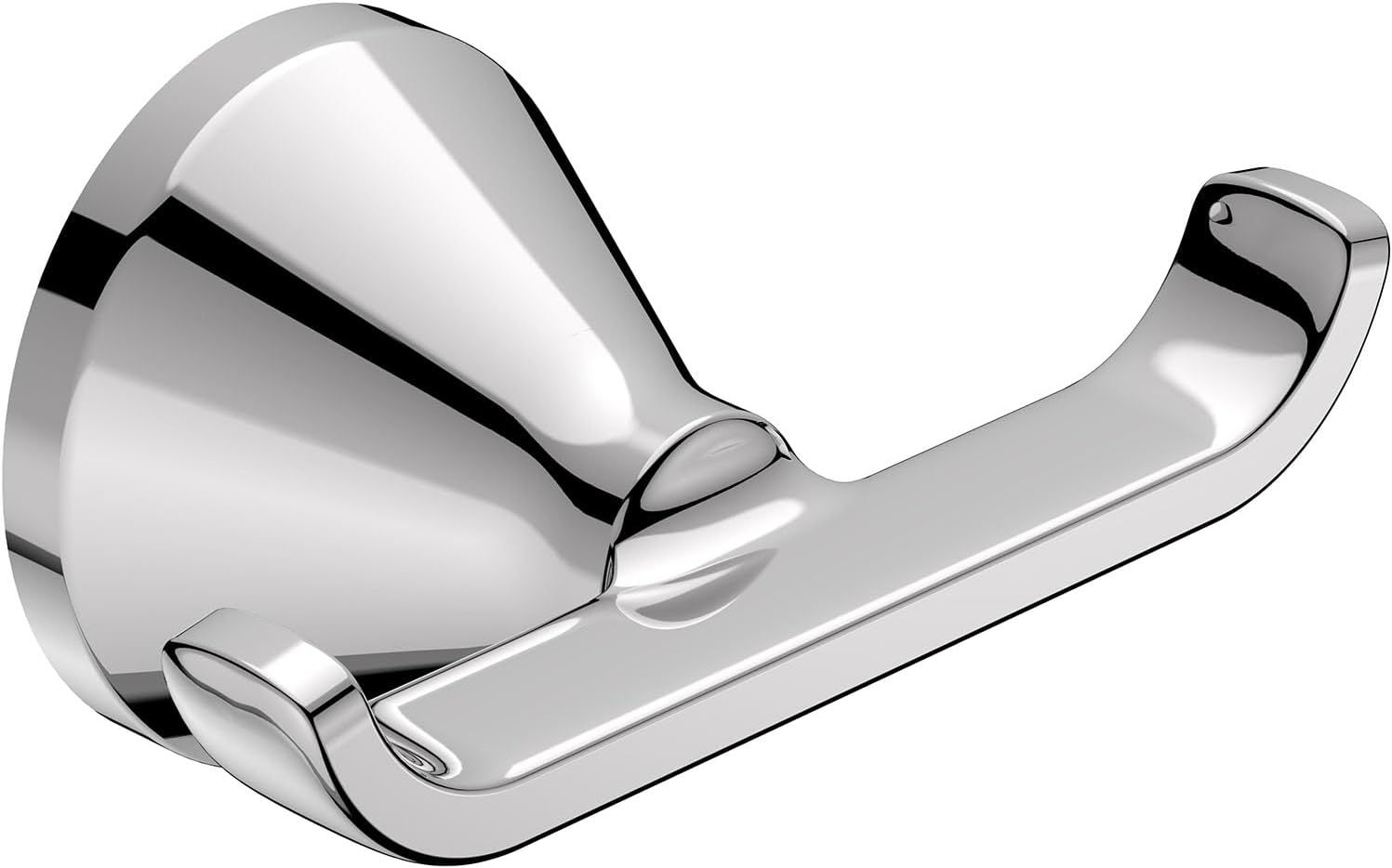 Polished Chrome Double Robe Hook with Metal Finish