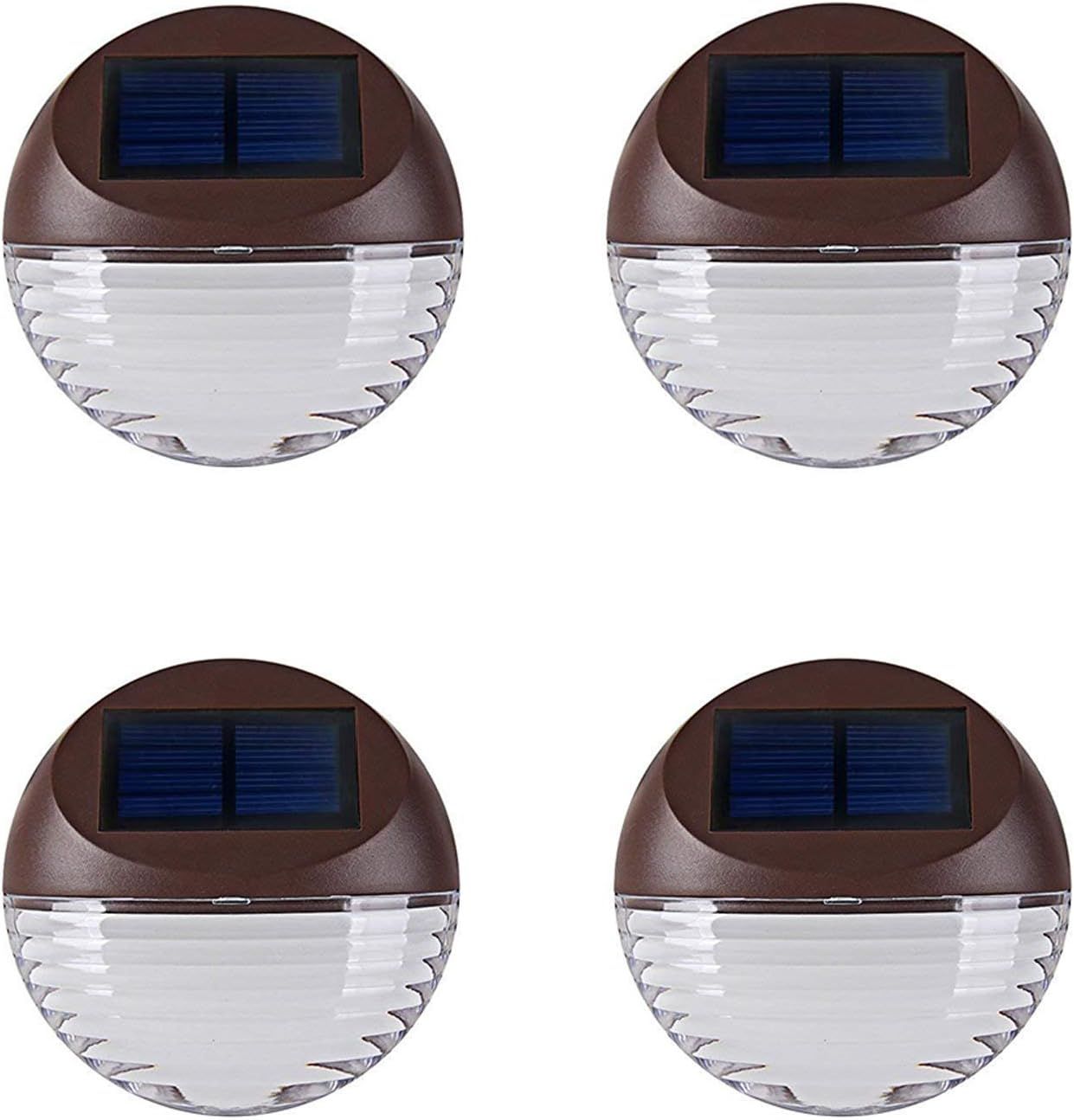 Warm White Solar LED Round Deck Lights Multipack