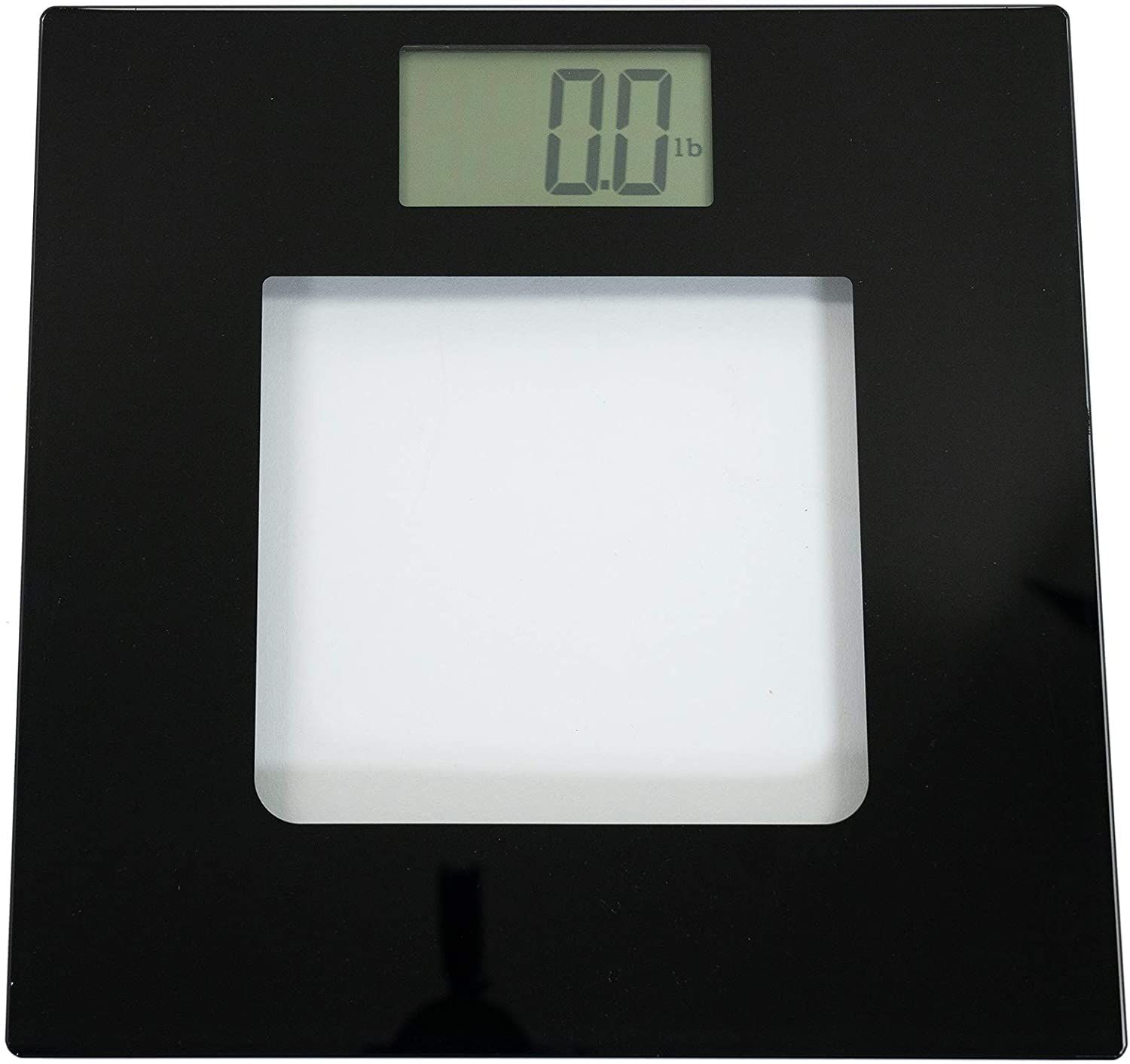 Extra Wide Black Glass Talking Digital Bathroom Scale