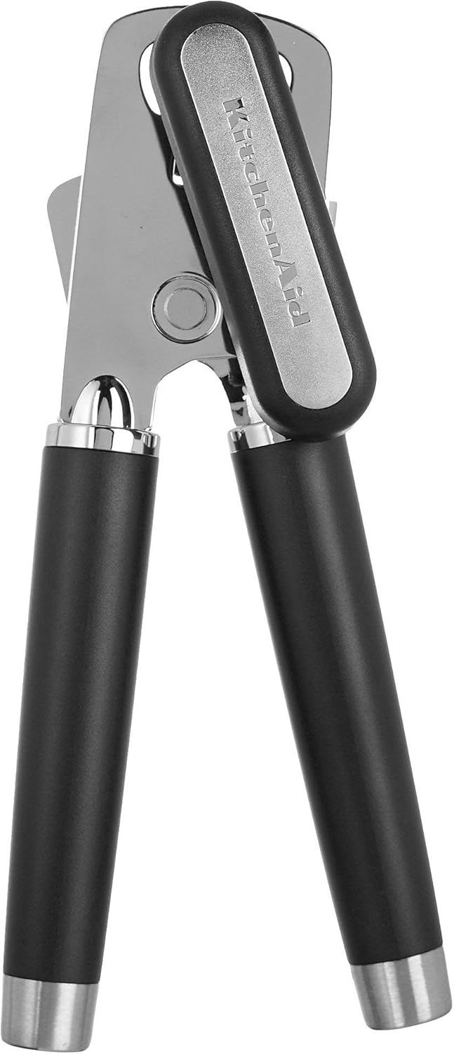 Black Stainless Steel Ergonomic Can and Bottle Opener