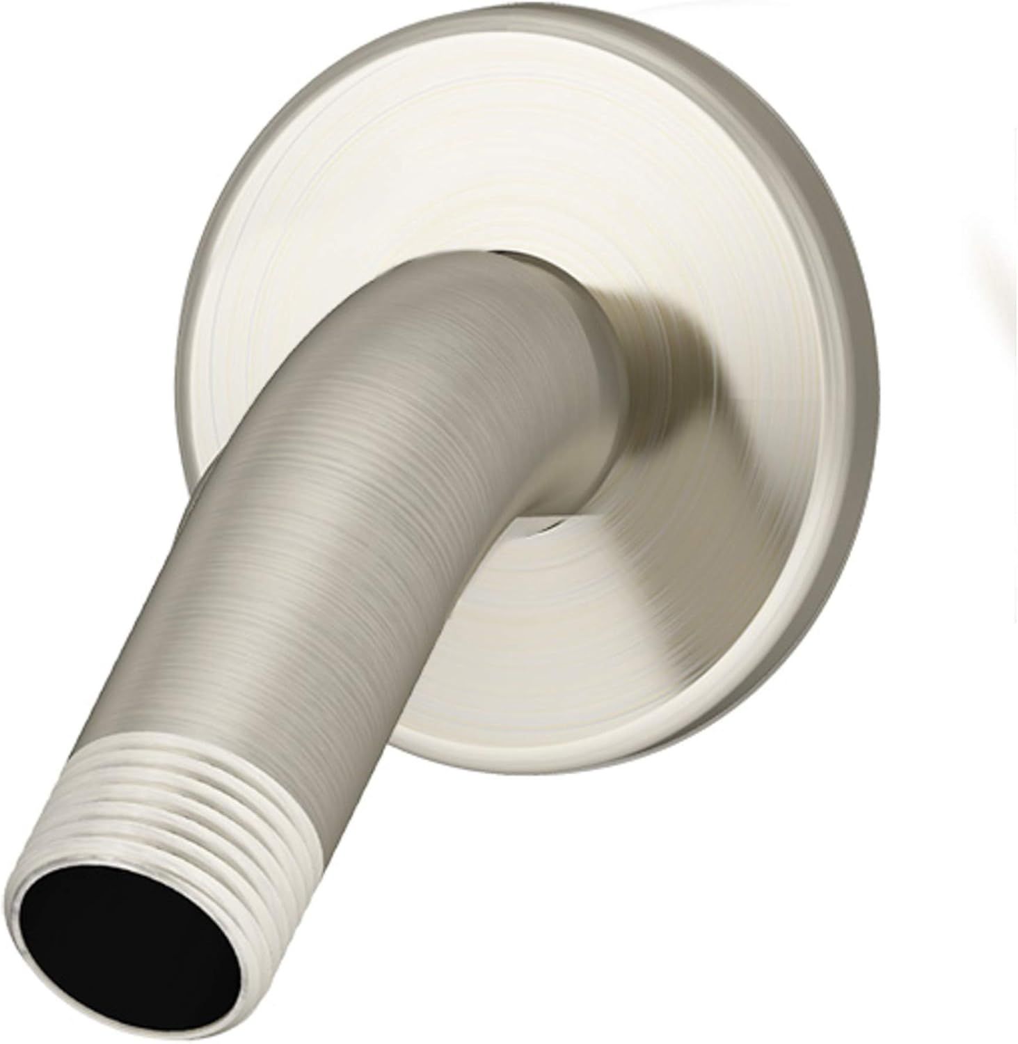 Satin Nickel Short Shower Arm with Stamped Flange