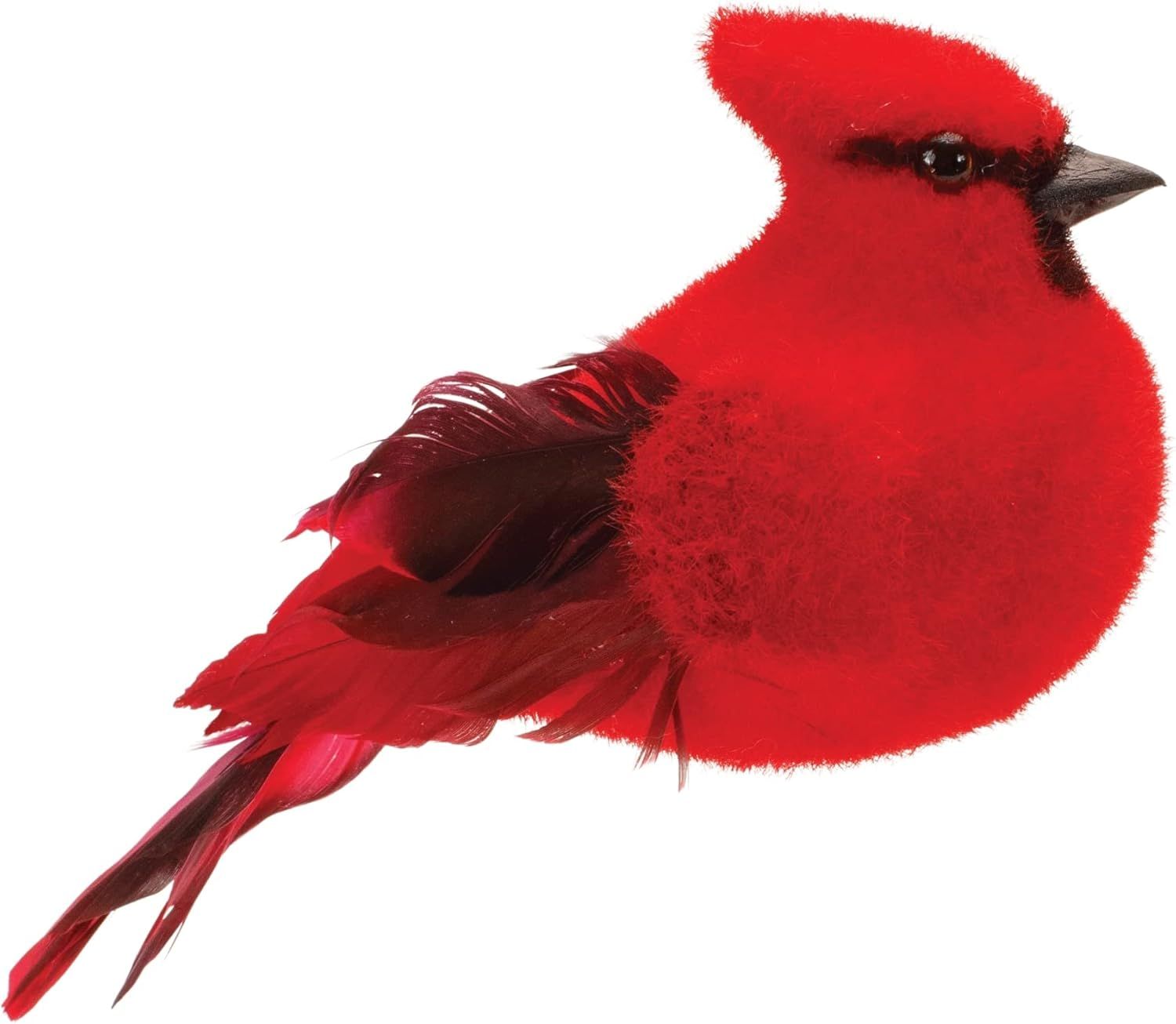 Red Feathered Cardinal Winter Figurine, 8 Inches