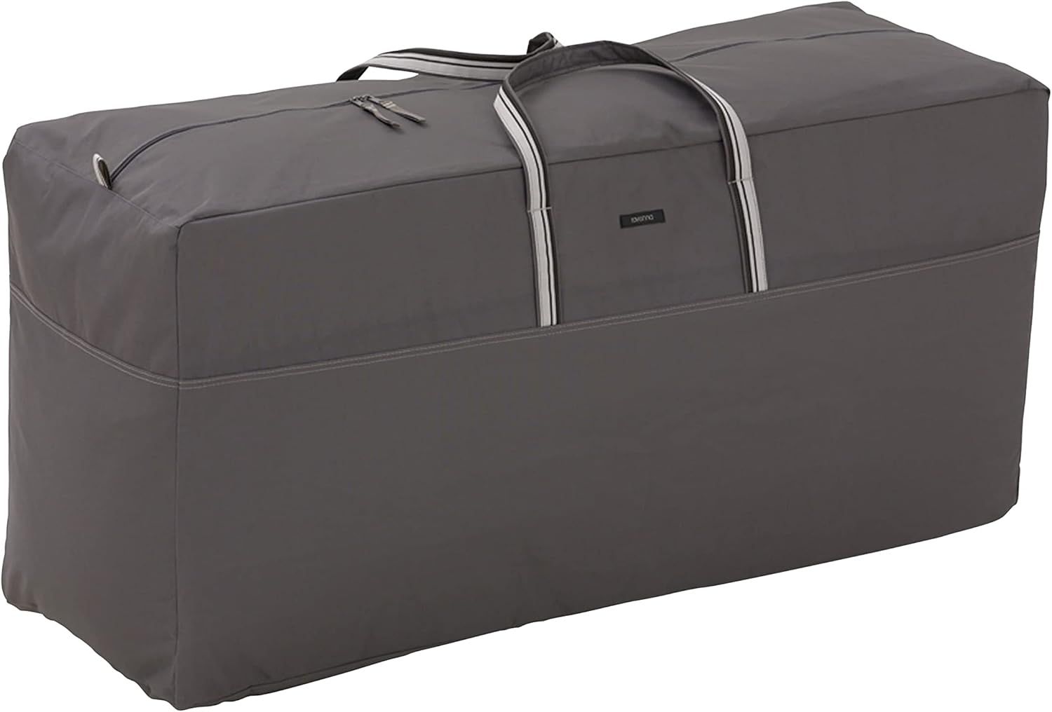 Ravenna Gray and Off-White Patio Cushion Storage Bag