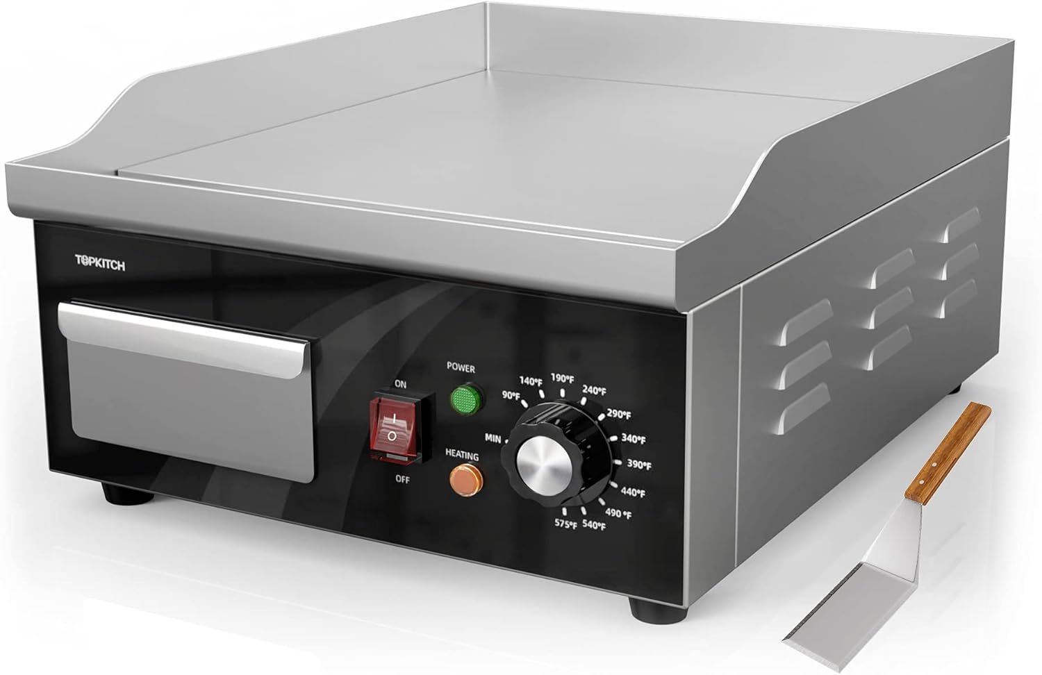 Stainless Steel Commercial Electric Griddle with Adjustable Temperature Control